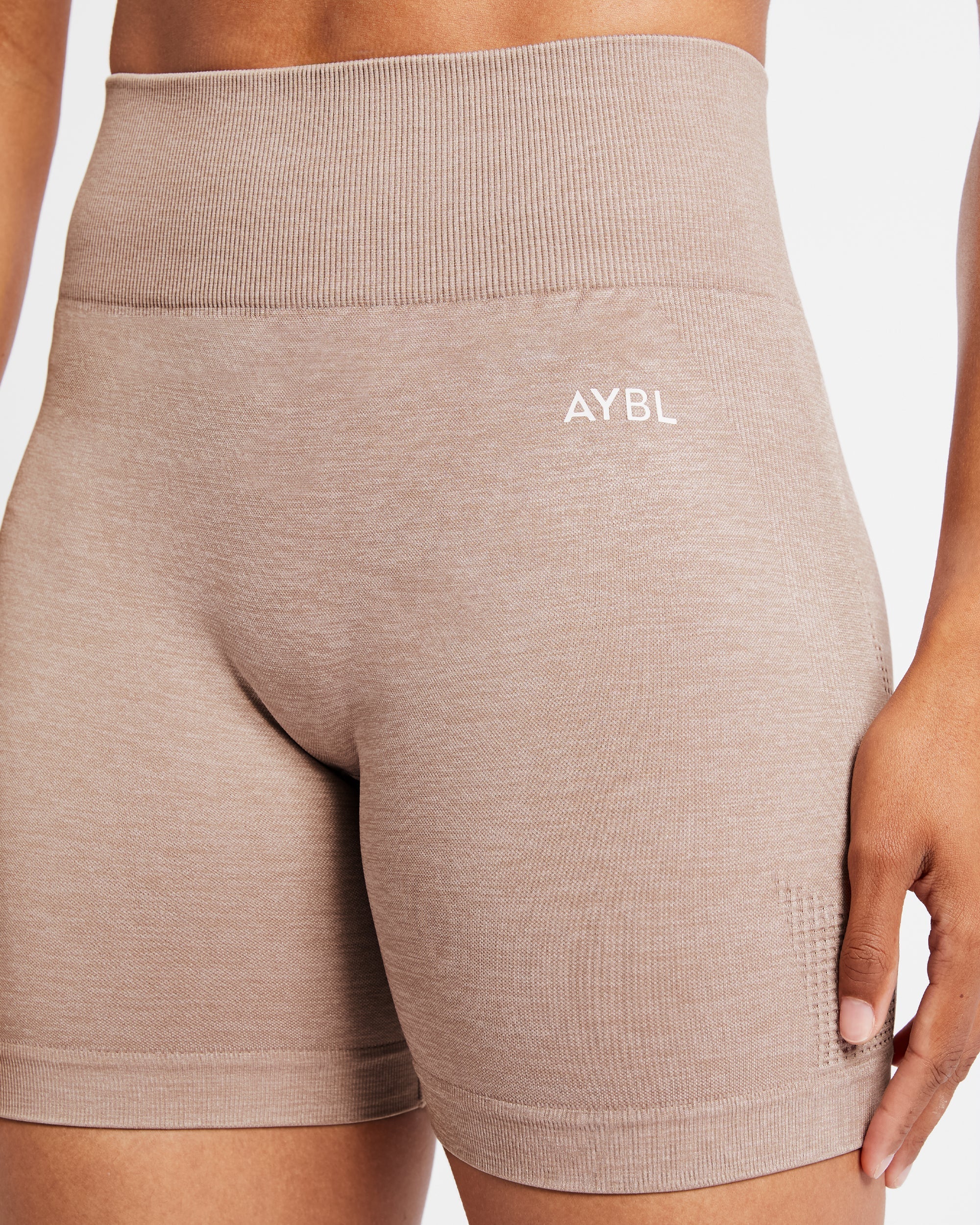 Revive Seamless Shorts - Warm Taupe Marl