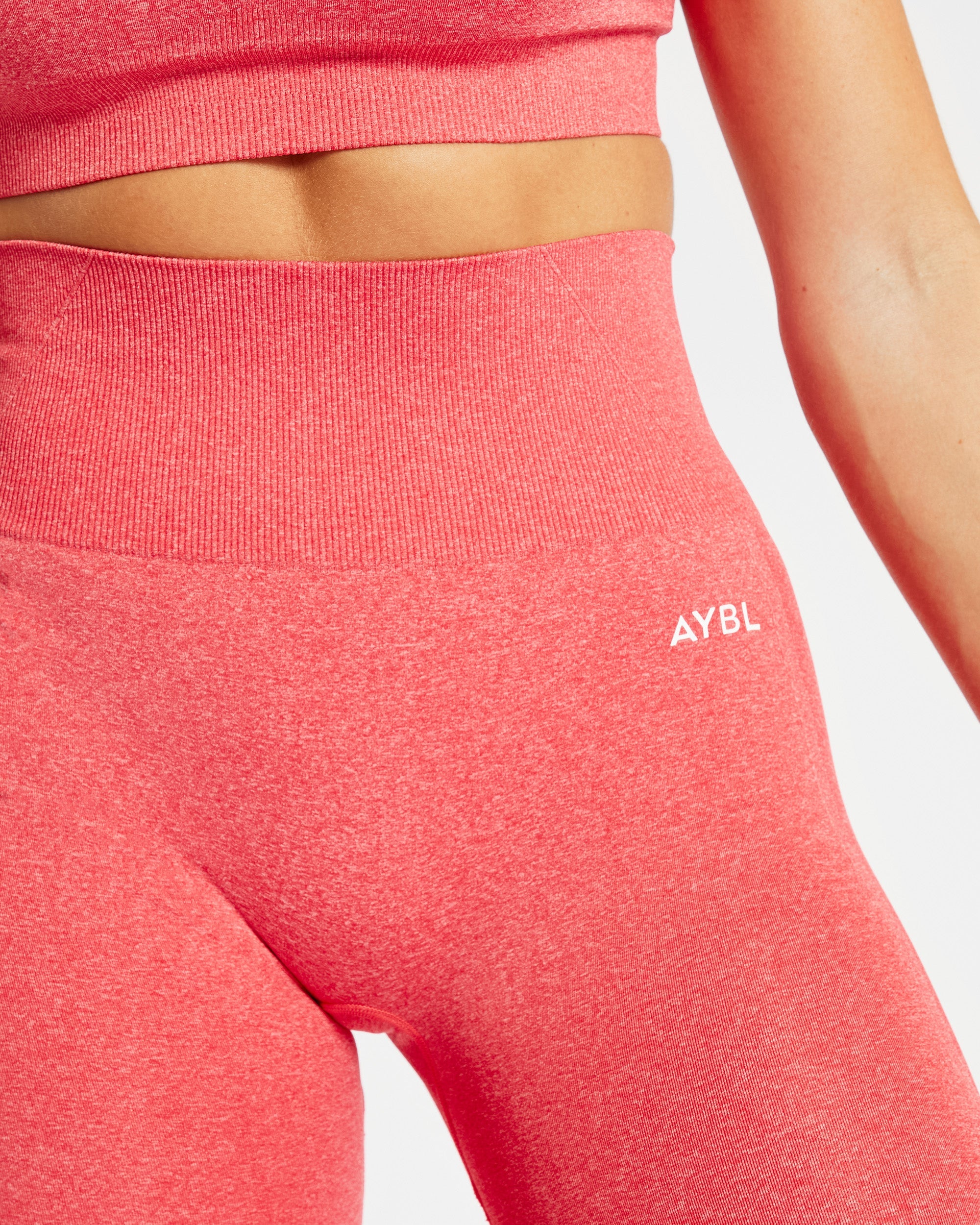 Legging sans couture Empower - Rouge corail chiné