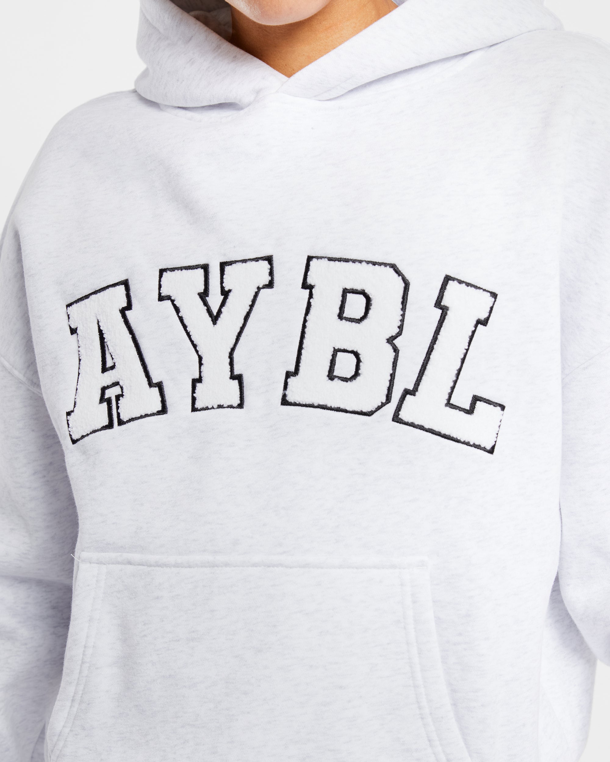 Varsity Oversized Hoodie - Heather Grey