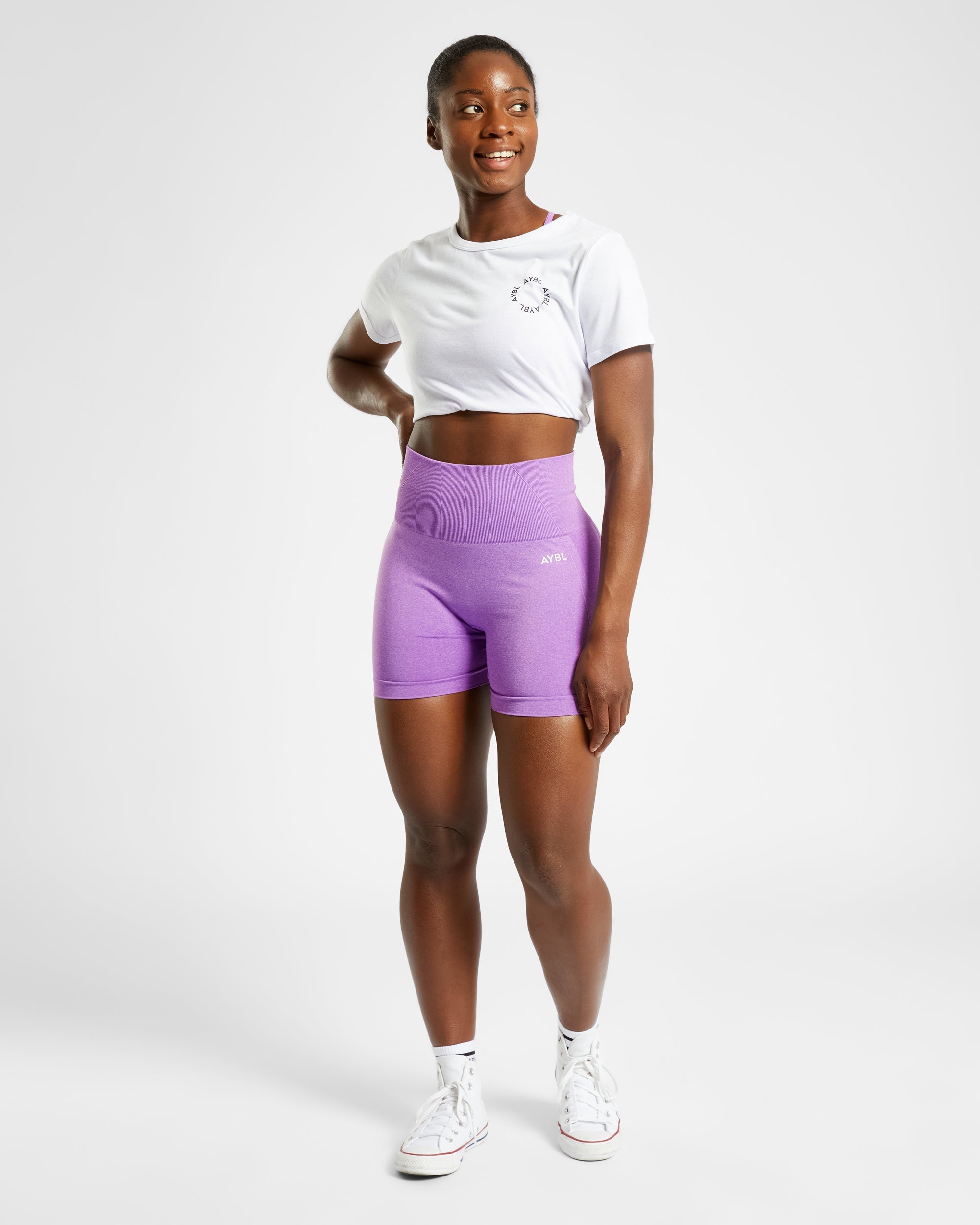 Short sans couture Empower - Violet chiné