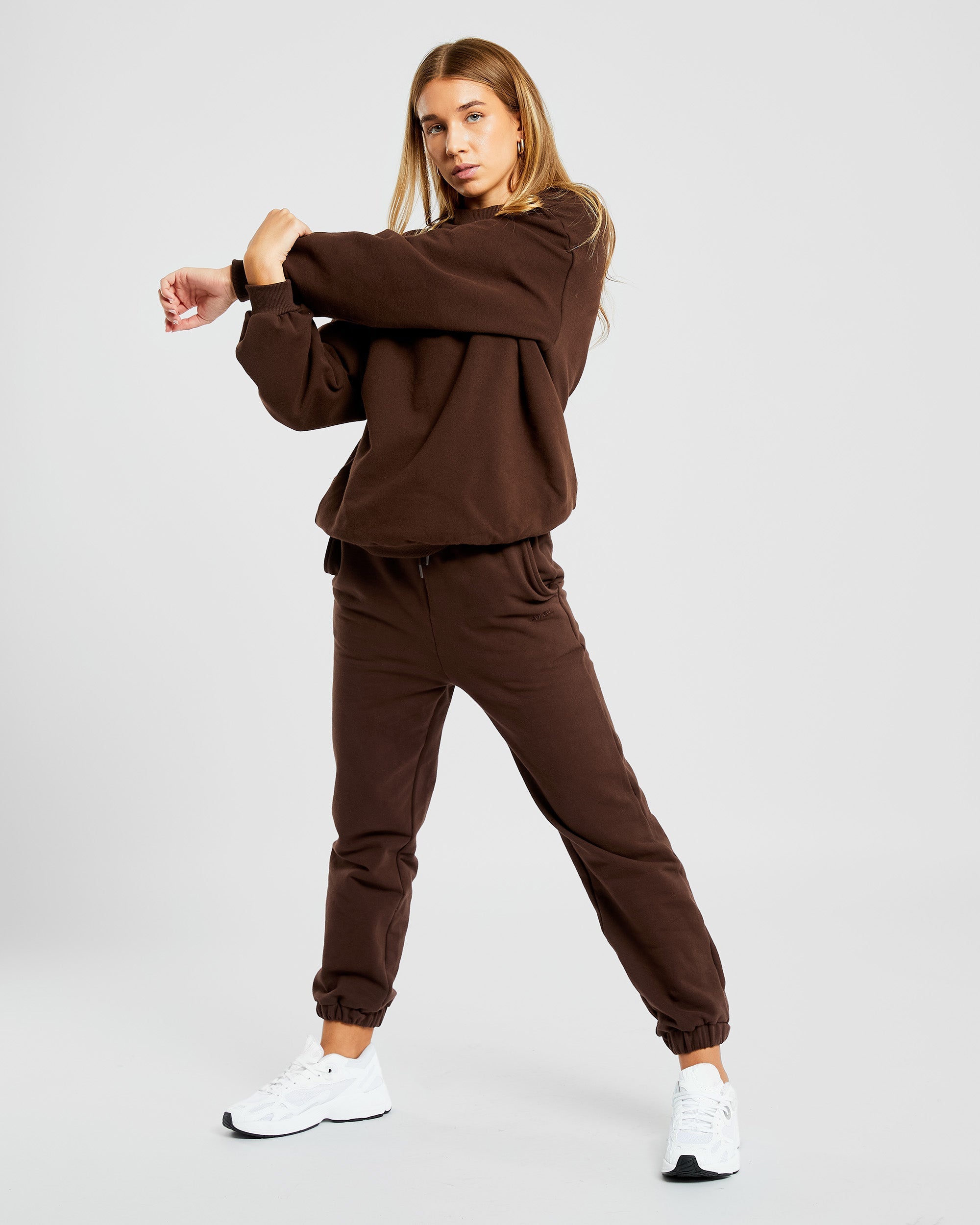 Pantalon de jogging décontracté de tous les jours - Marron cacao