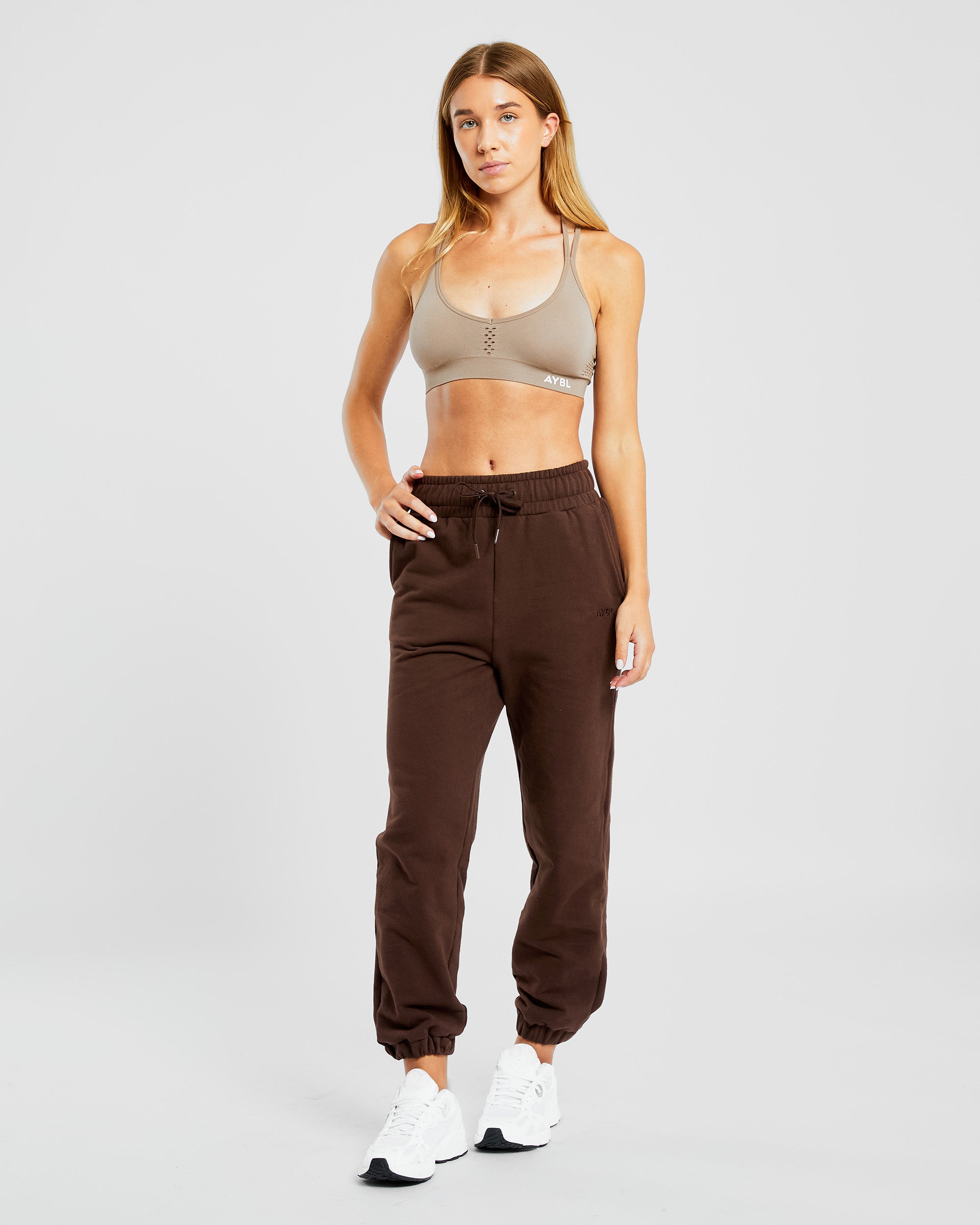 Pantalon de jogging décontracté de tous les jours - Marron cacao