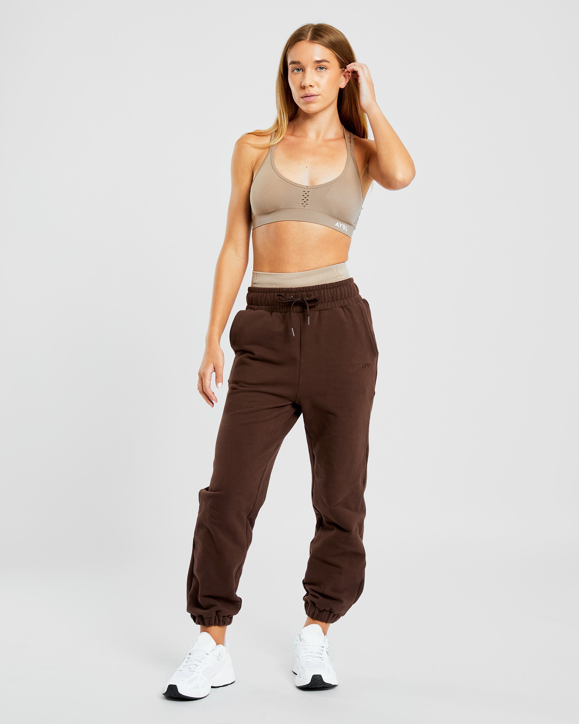 Pantalon de jogging décontracté de tous les jours - Marron cacao