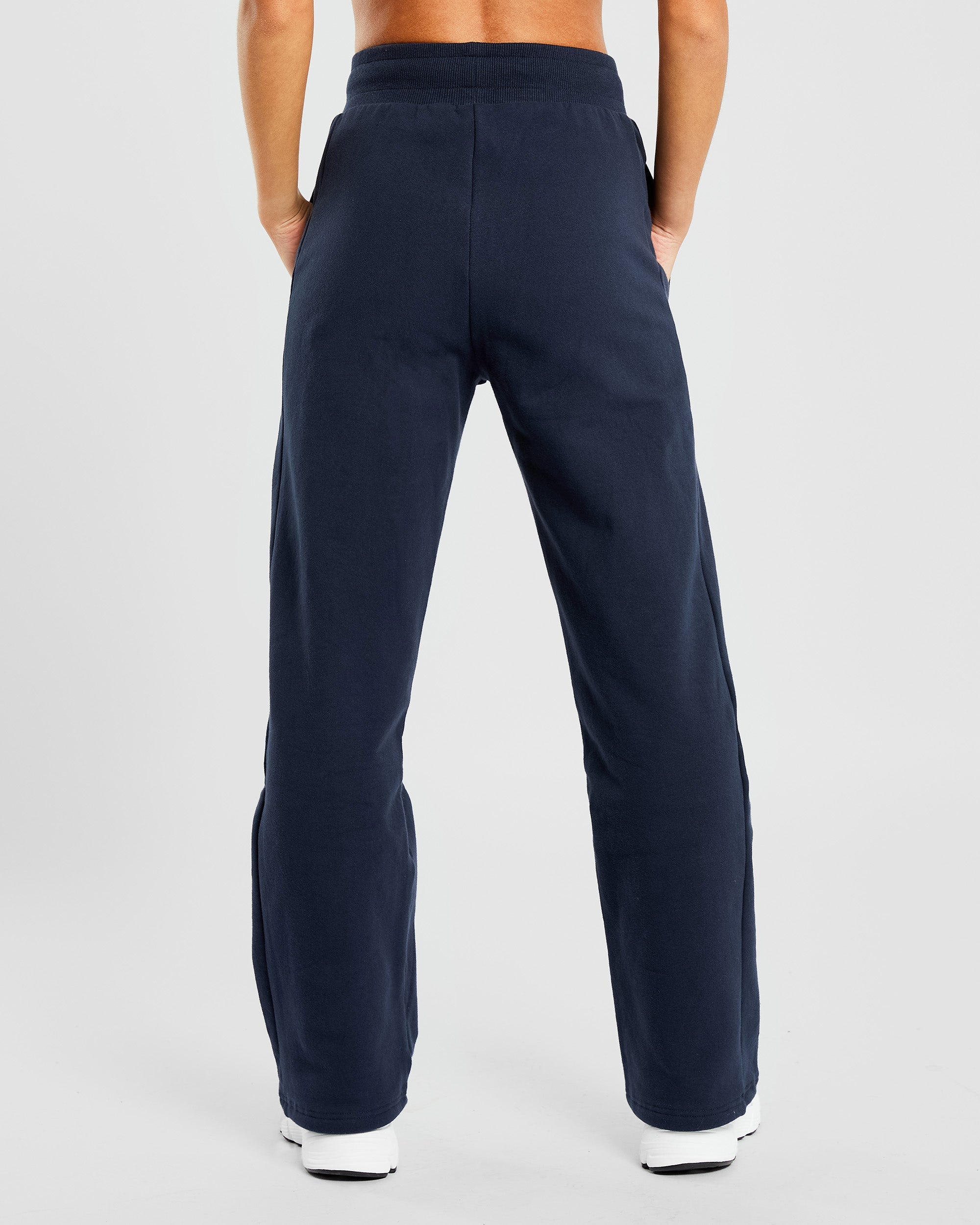 Pantalon de jogging décontracté à jambe droite - Bleu marine