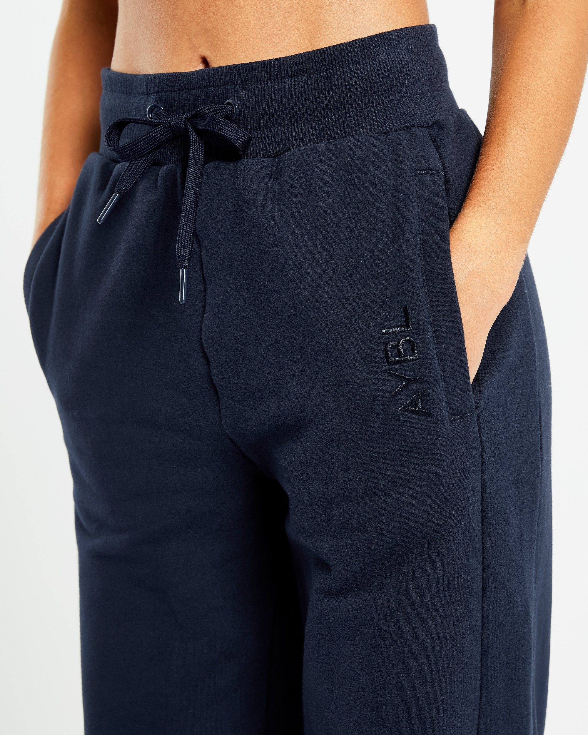 Pantalon de jogging décontracté à jambe droite - Bleu marine