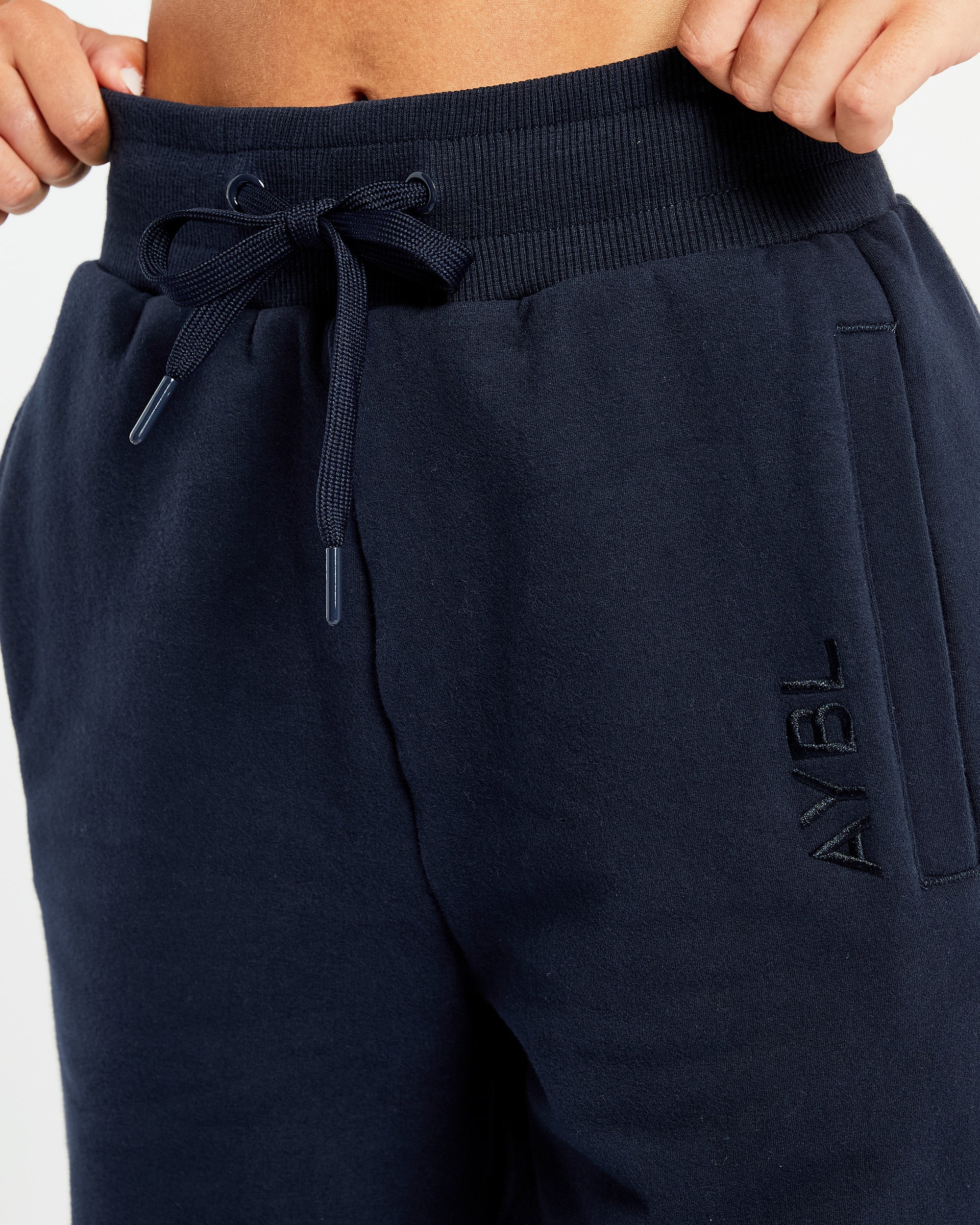 Pantalon de jogging décontracté à jambe droite - Bleu marine