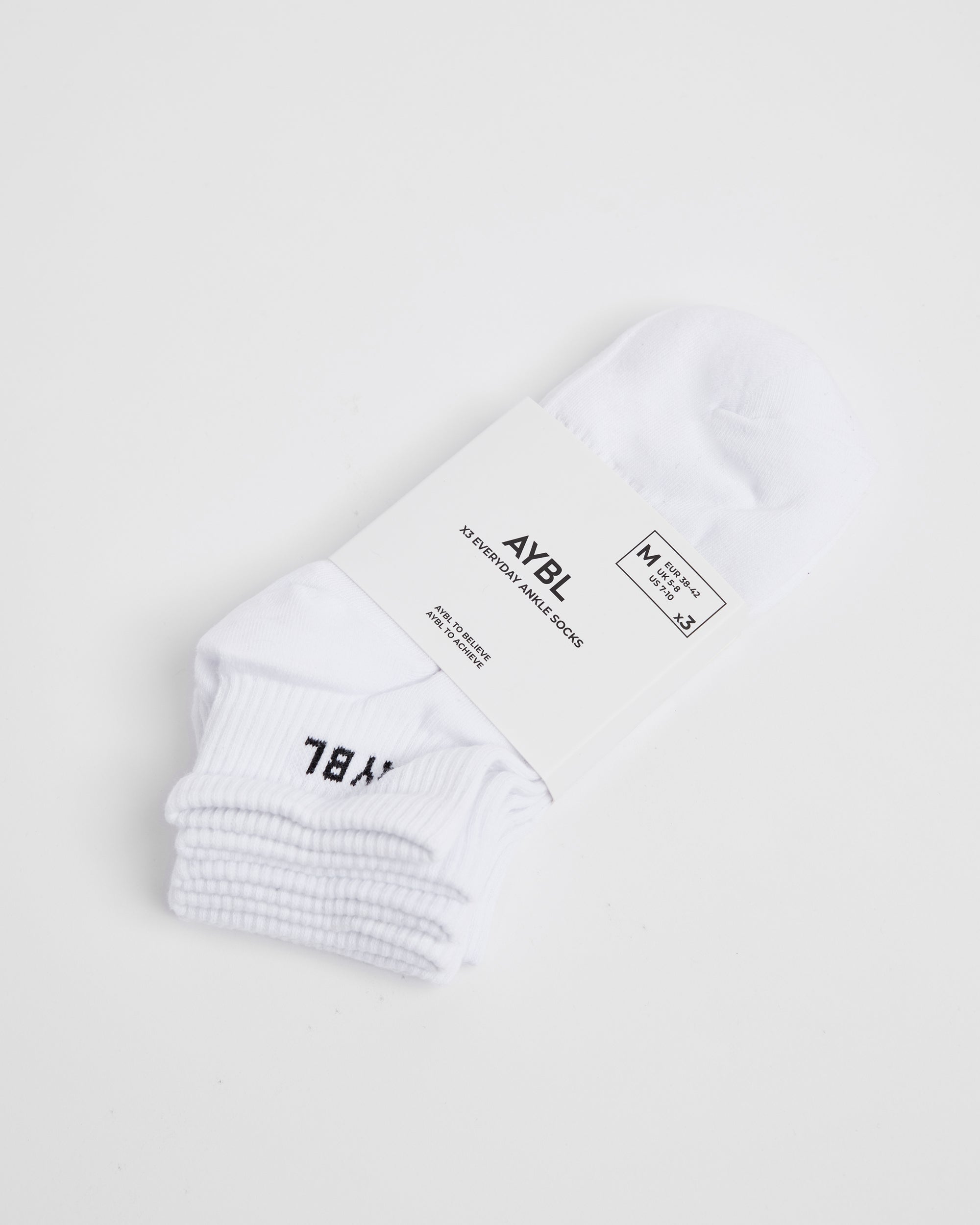 Everyday Ankle Socks (3 Pack) - White