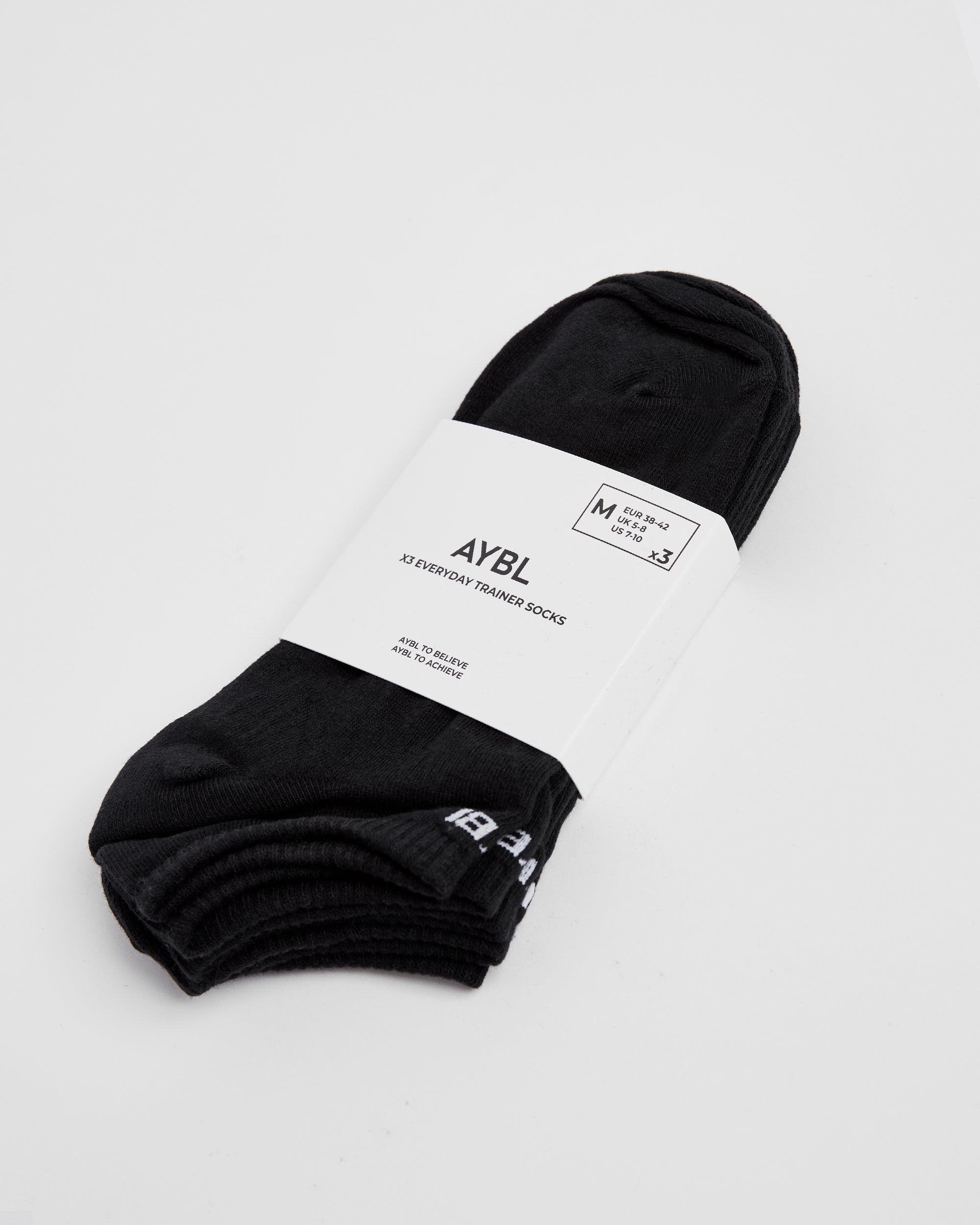 Everyday Trainer Socks (3 Pack) - Black