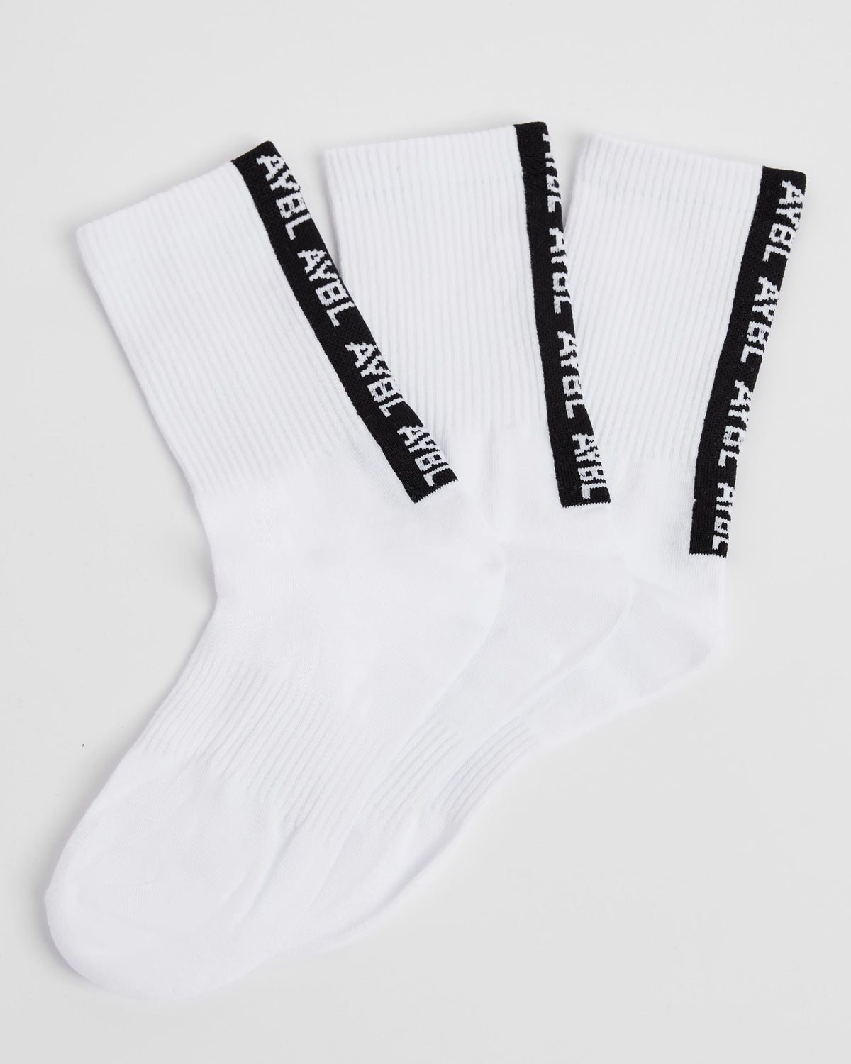 Everyday Back Stripe Crew Socks (3 Pack) - White – AYBL EU