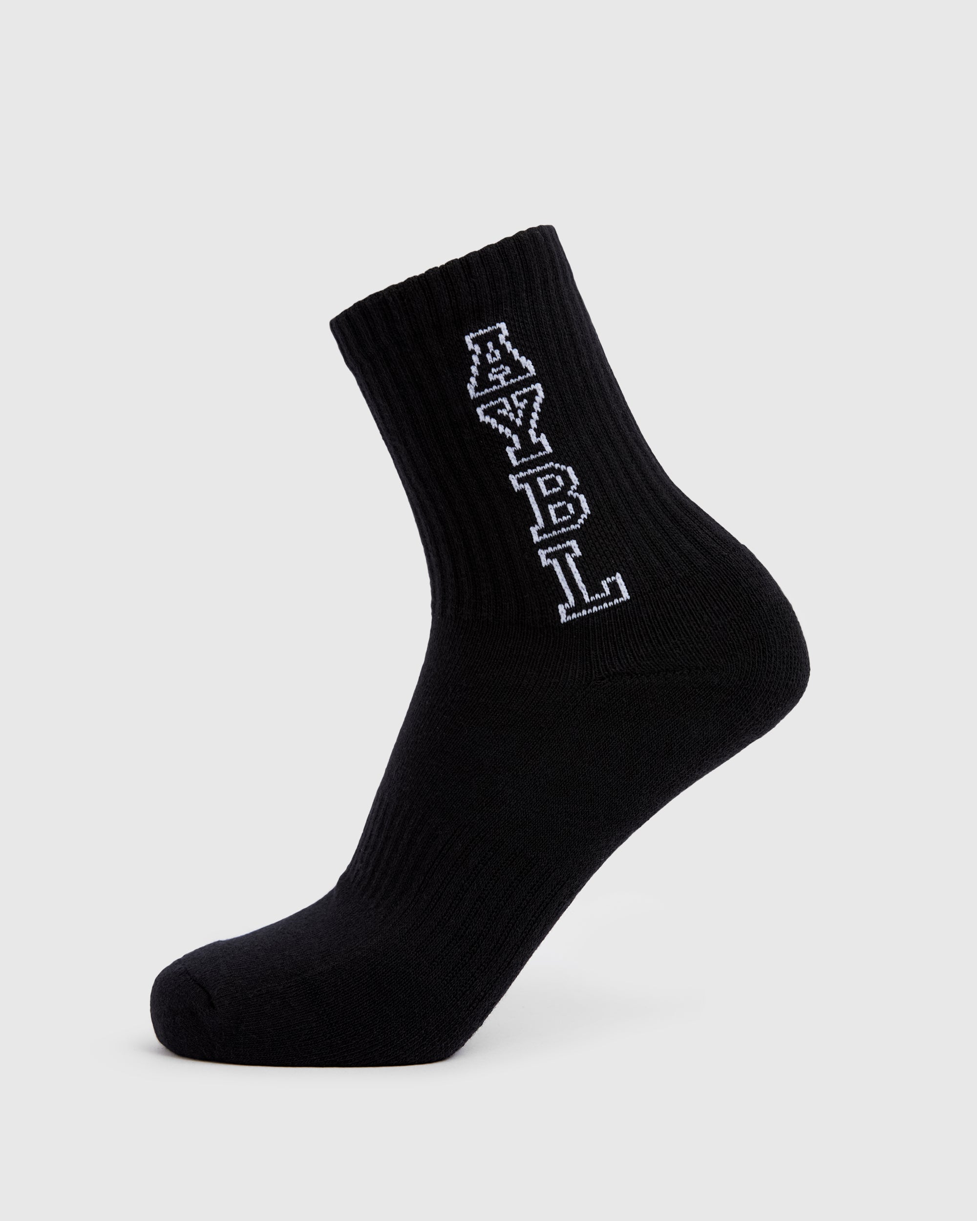 Varsity Vertical Crew Socken – Schwarz