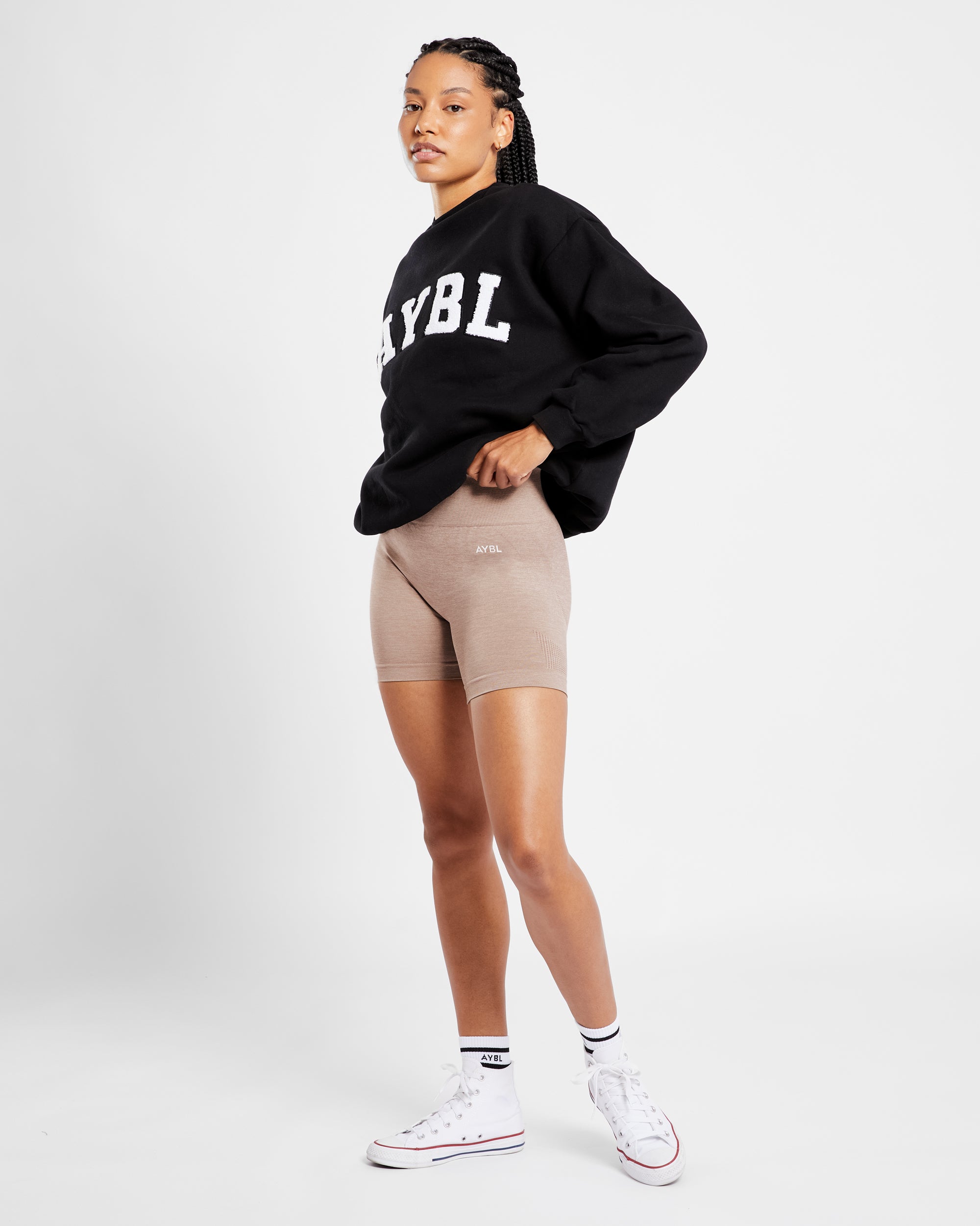 Revive Seamless Shorts - Warm Taupe Marl