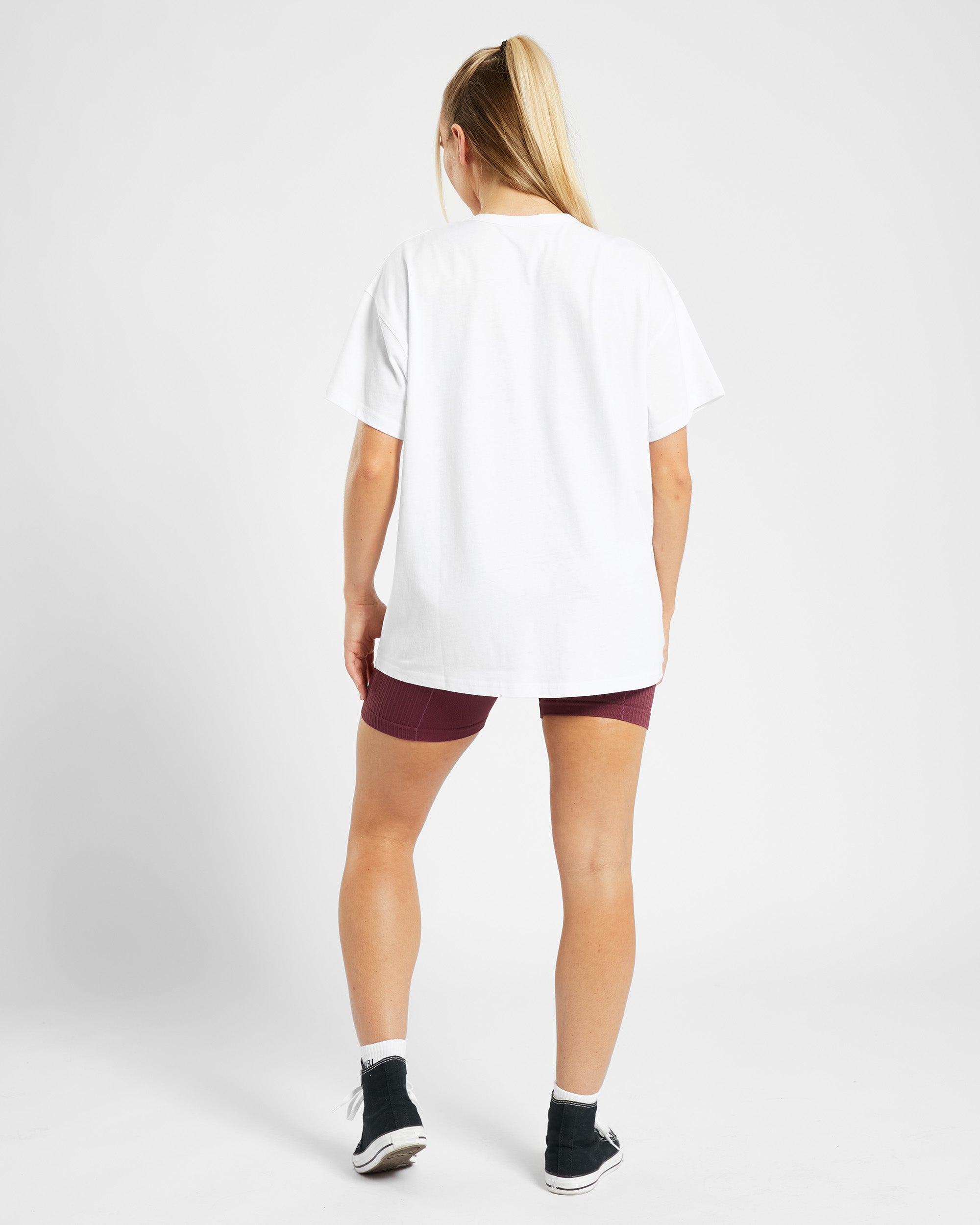 Varsity Oversized T Shirt - White