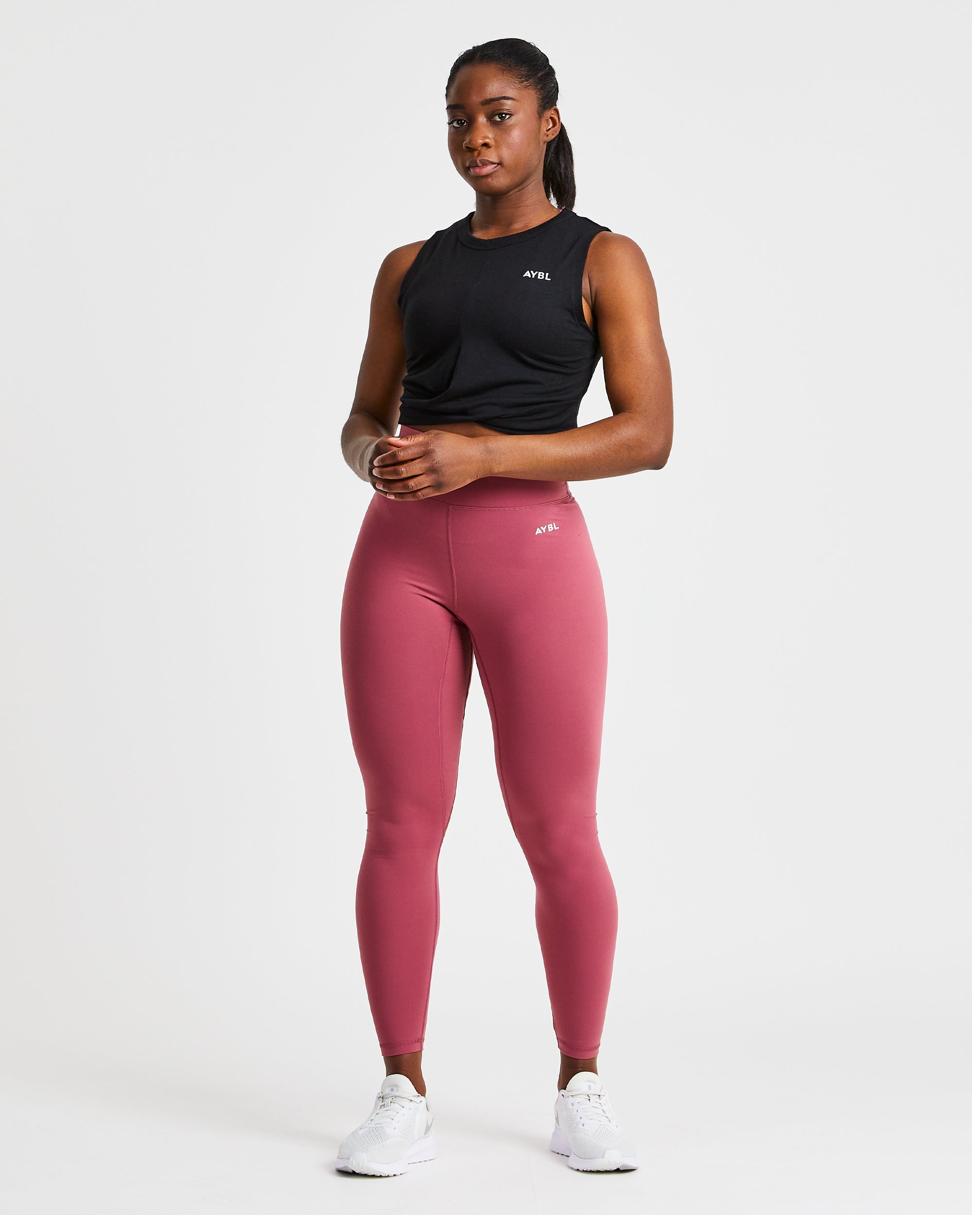 Core-Leggings – Ziegelrot