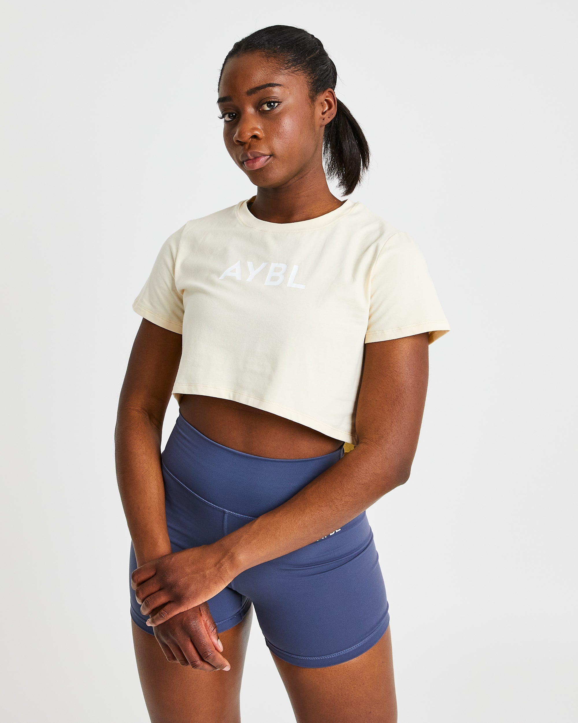 Crop T Shirt - Nude