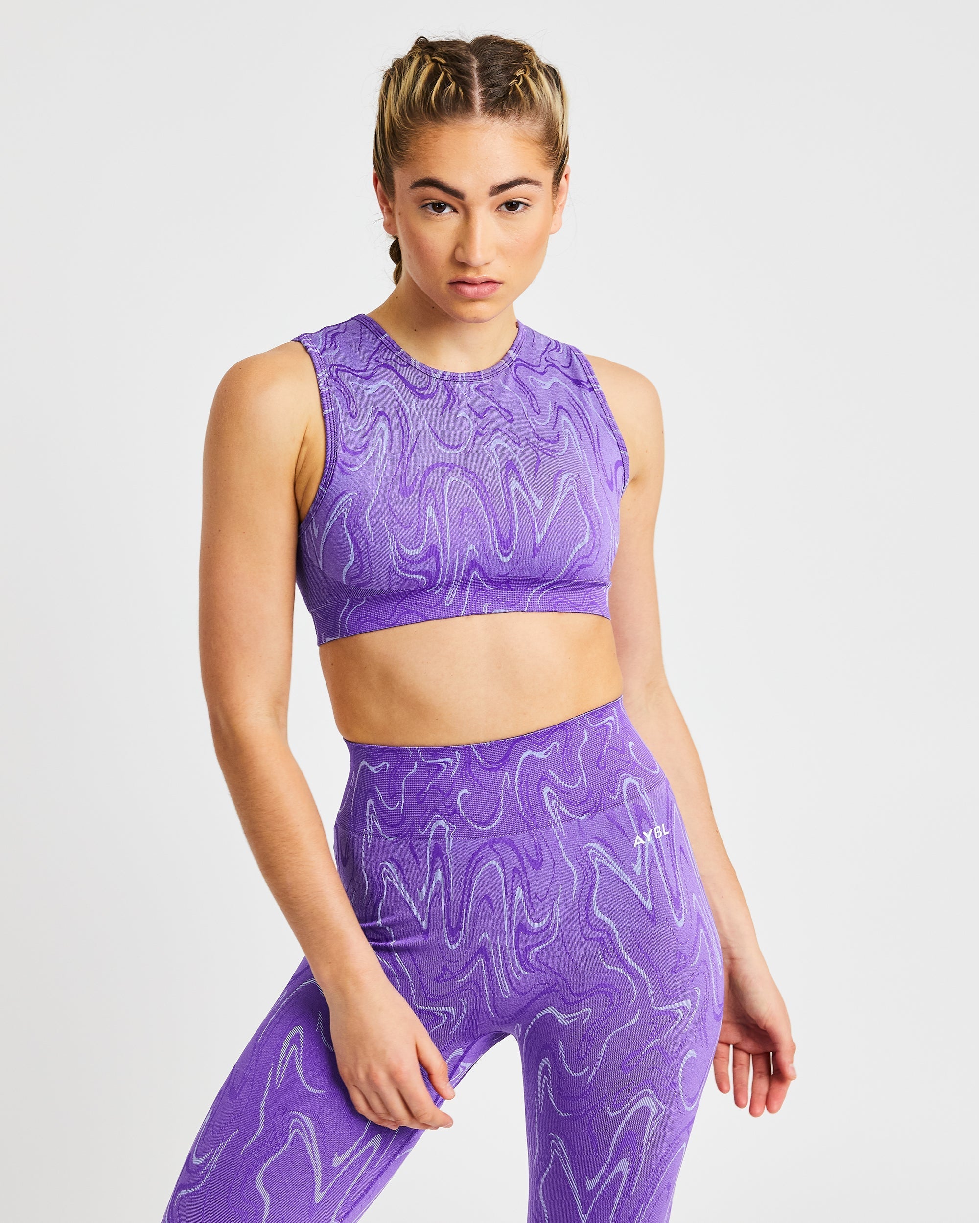 Velocity Seamless Crop Vest – Lila