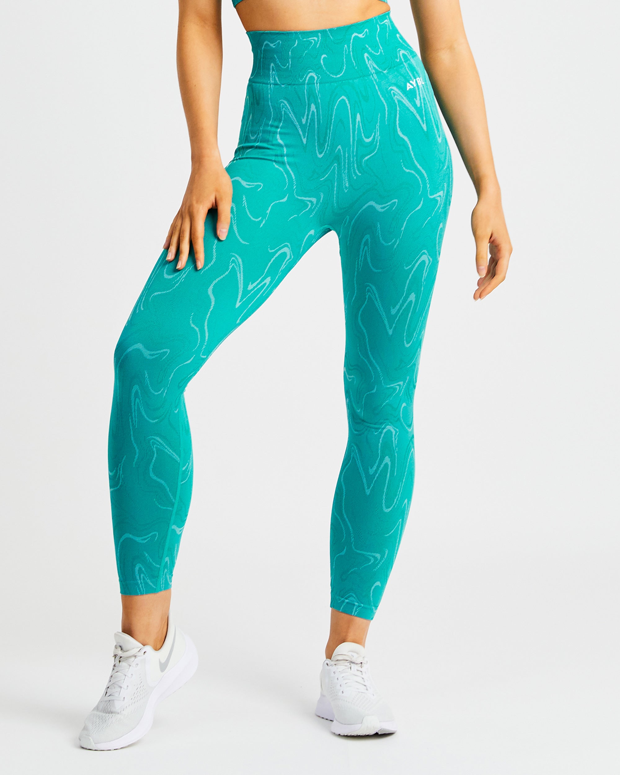 Legging sans couture Velocity - Turquoise