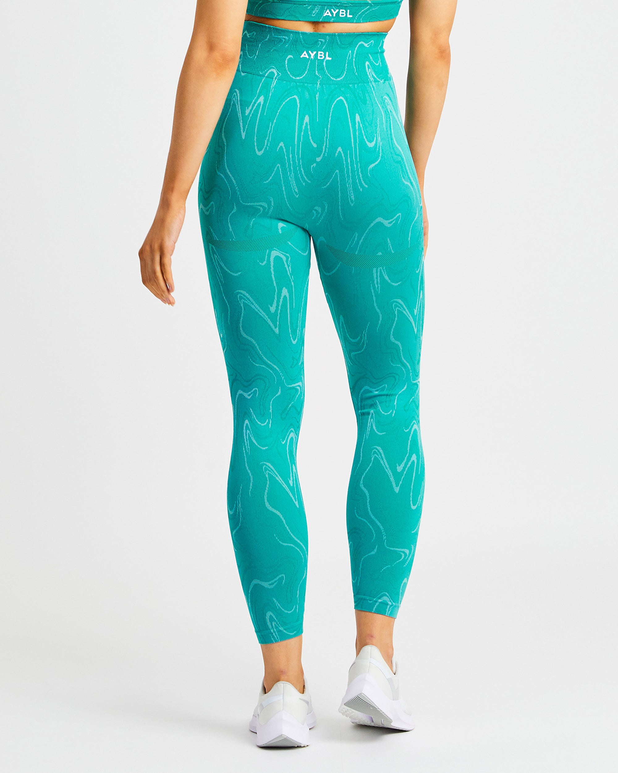 Legging sans couture Velocity - Turquoise