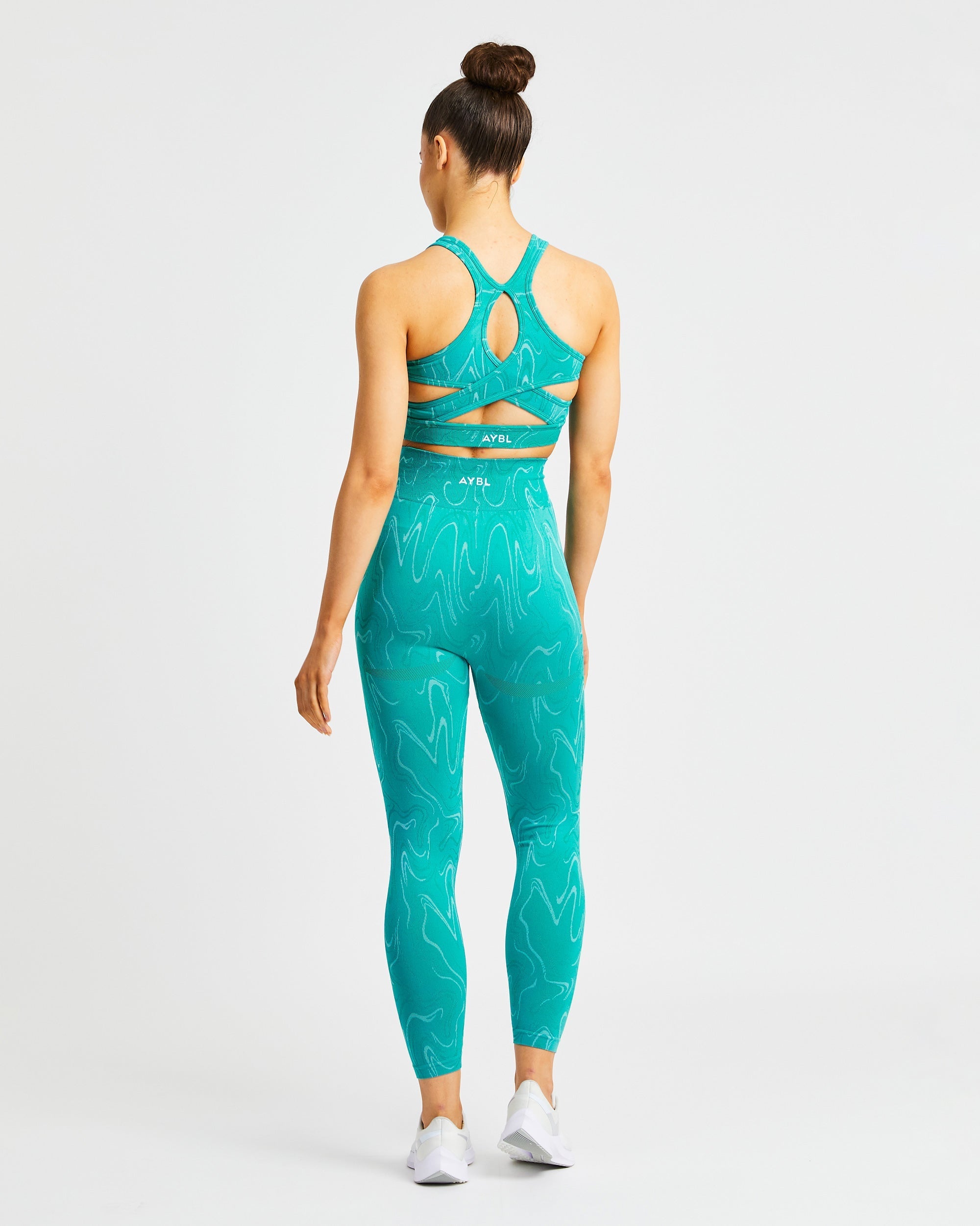 Legging sans couture Velocity - Turquoise