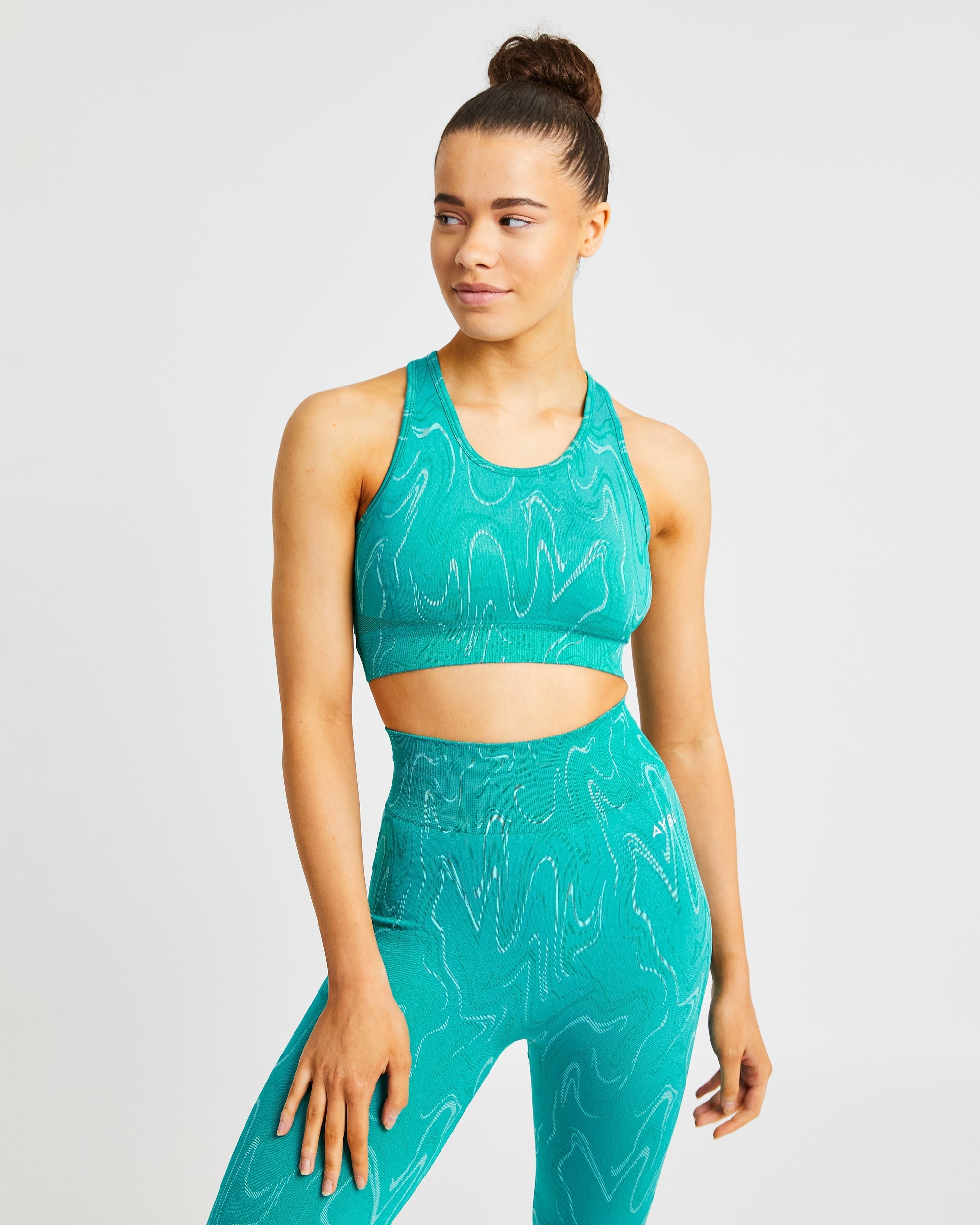 Soutien-gorge de sport sans couture Velocity - Turquoise