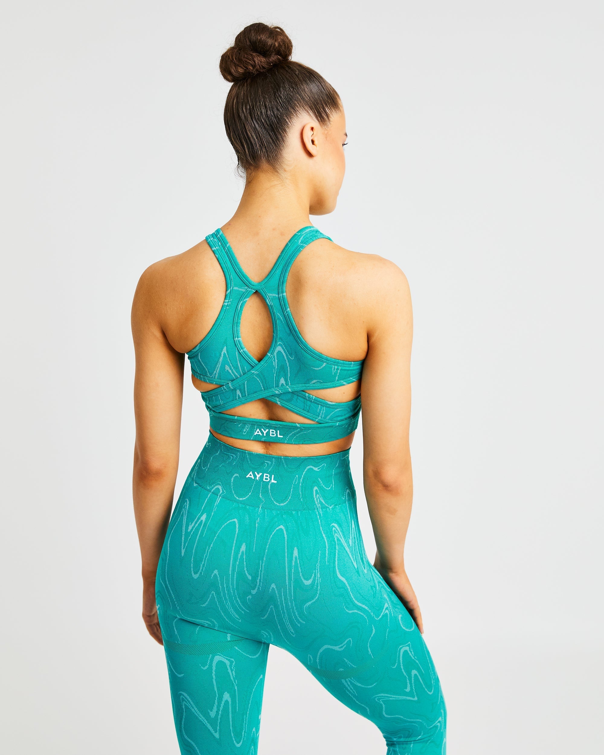 Soutien-gorge de sport sans couture Velocity - Turquoise