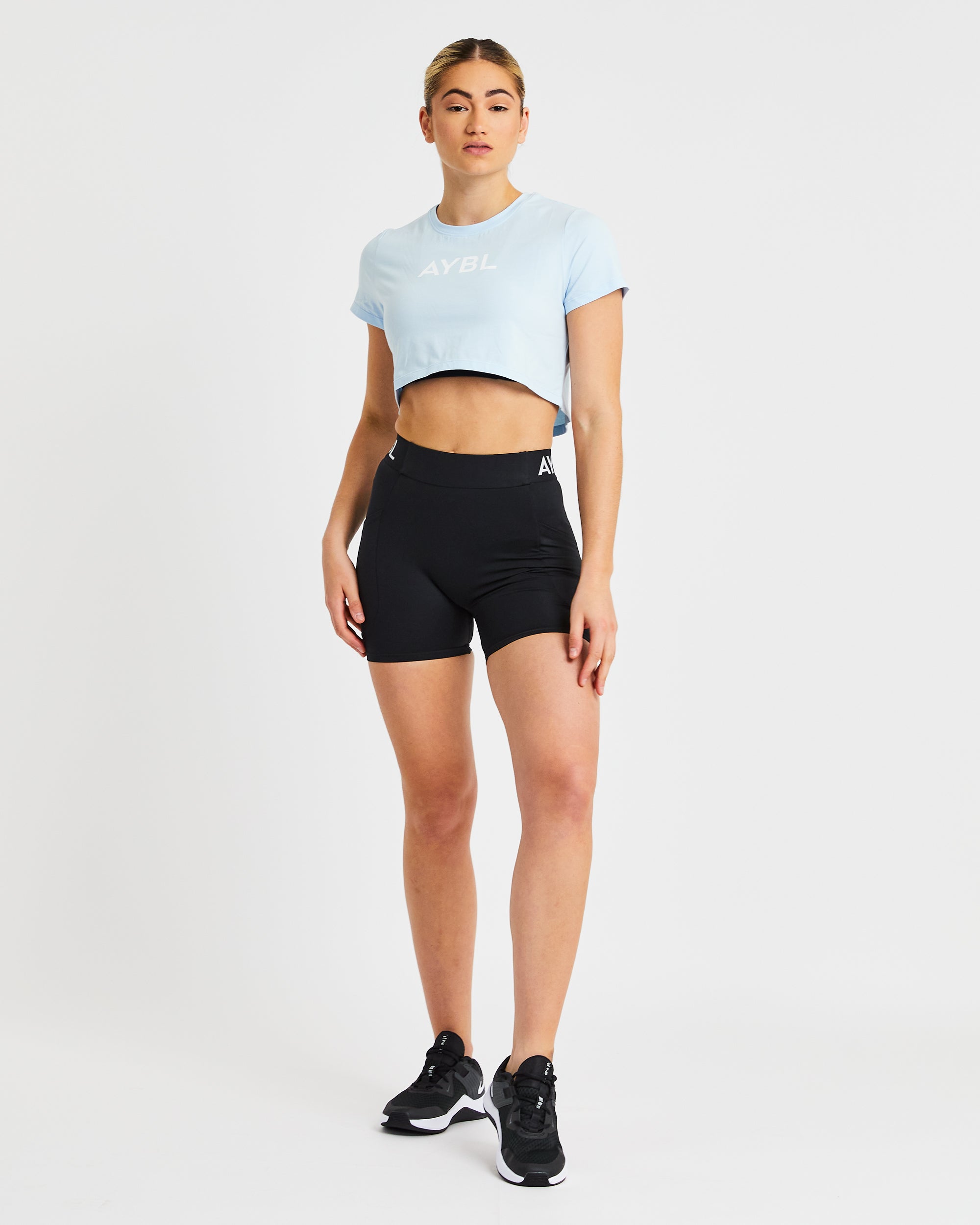 Crop-T-Shirt – Blau