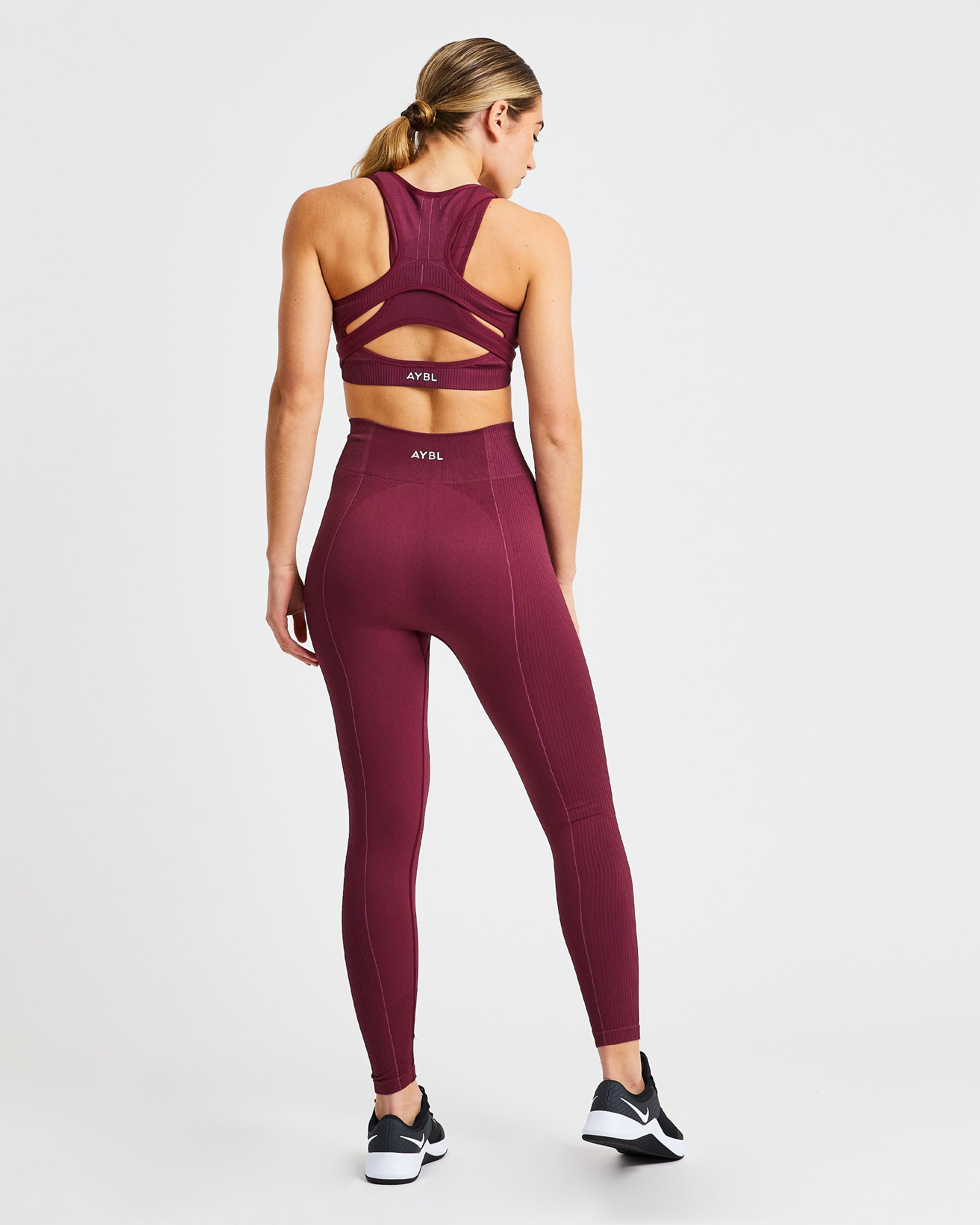 Legging Reflex sans couture - Prune