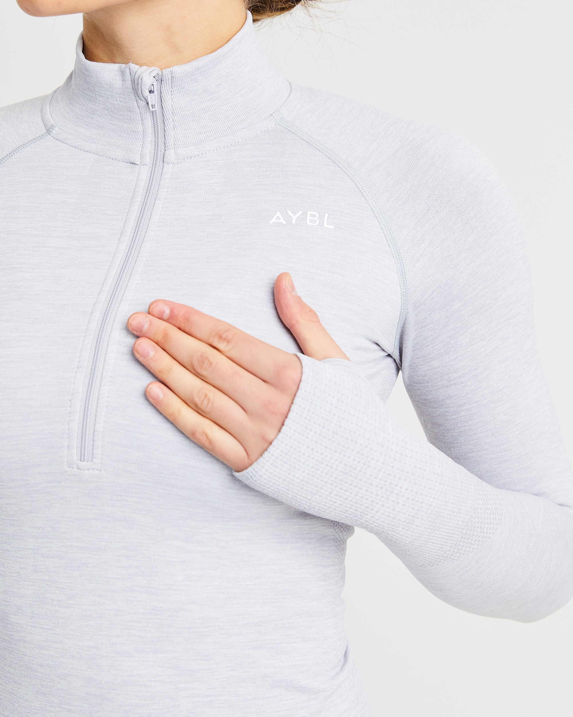 Motion Seamless 1/2 Zip Pullover – Hellgrau