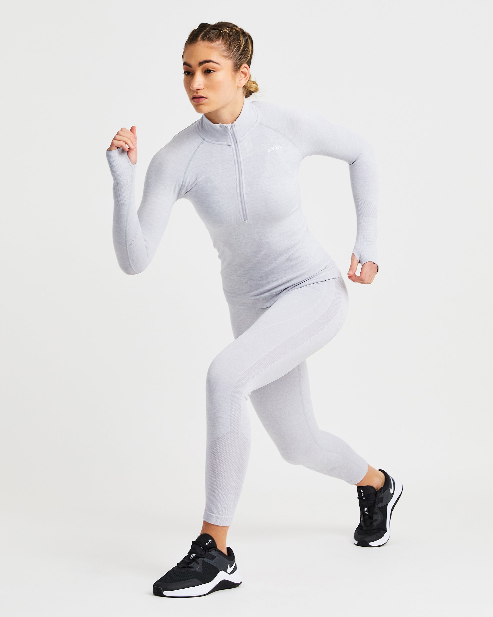 Motion Seamless 1/2 Zip Pullover – Hellgrau