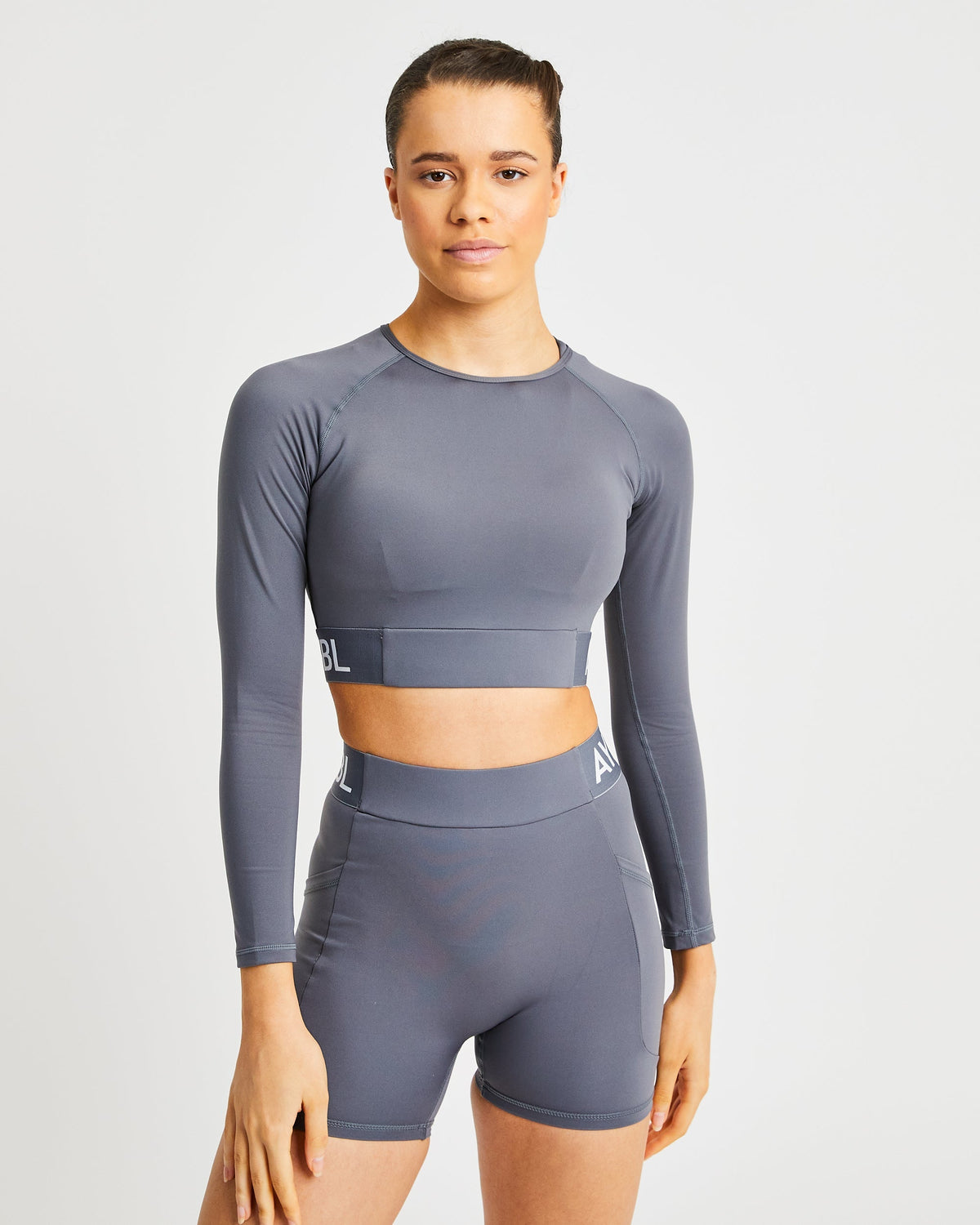 Training Long Sleeve Crop Top - Grey – AYBL EU