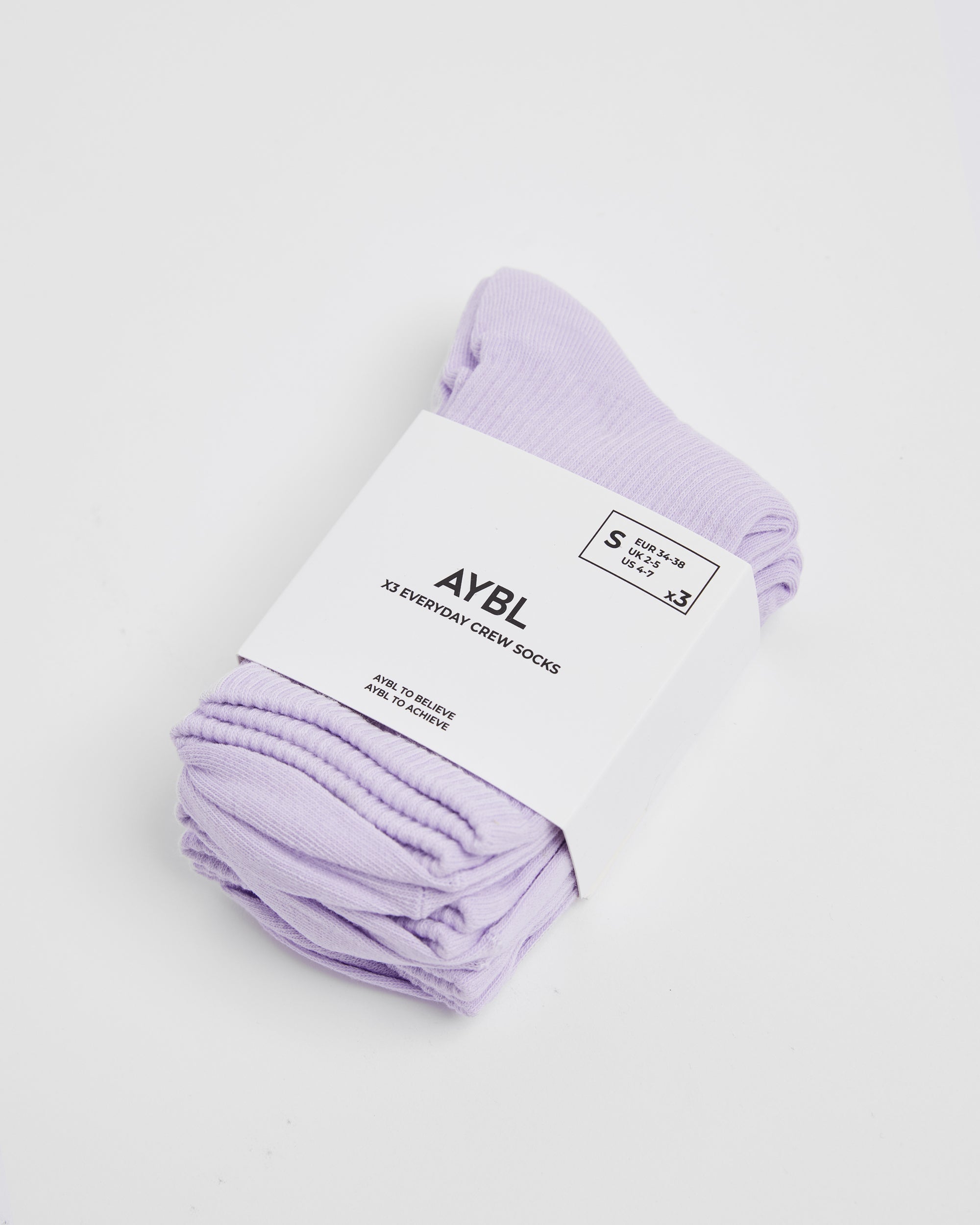 Chaussettes Everyday Crew (paquet de 3) - Violet