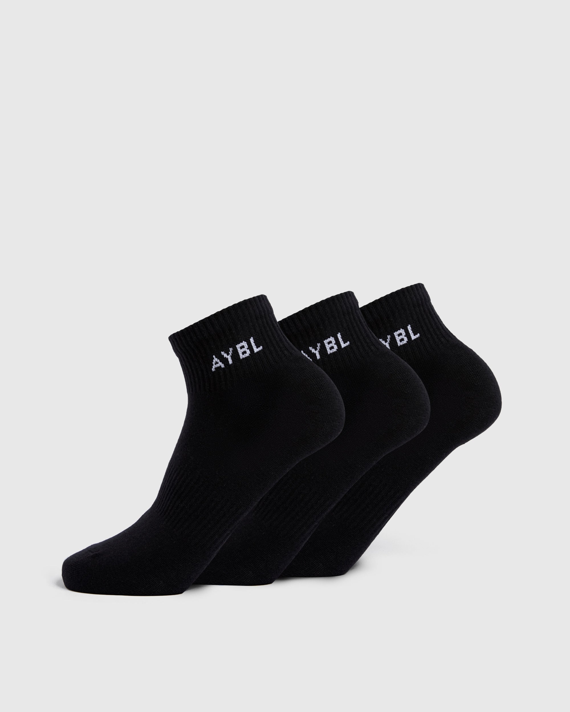 Everyday Ankle Socks (3 Pack) - Black