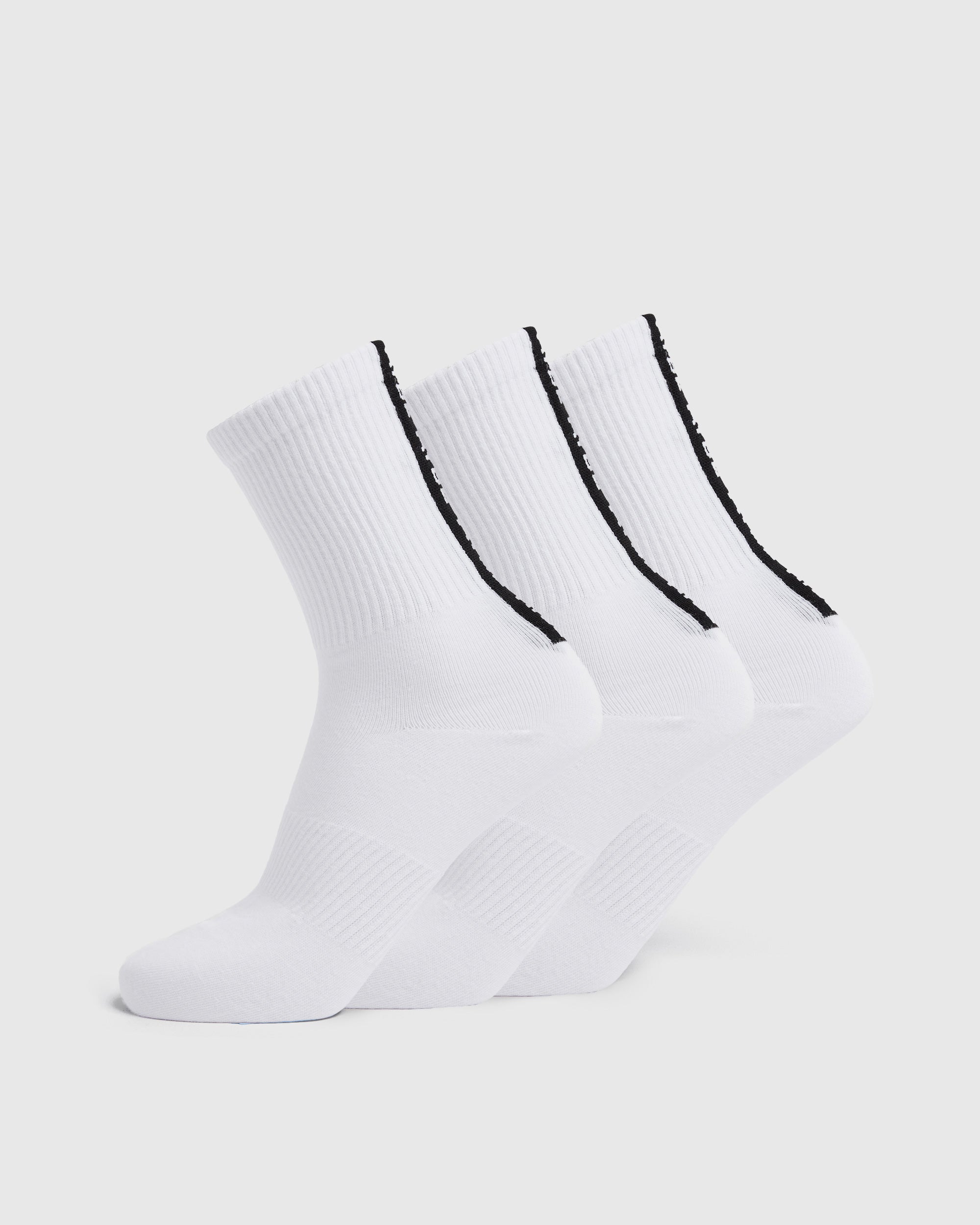 Chaussettes Everyday Back Stripe Crew (Paquet de 3) - Blanc